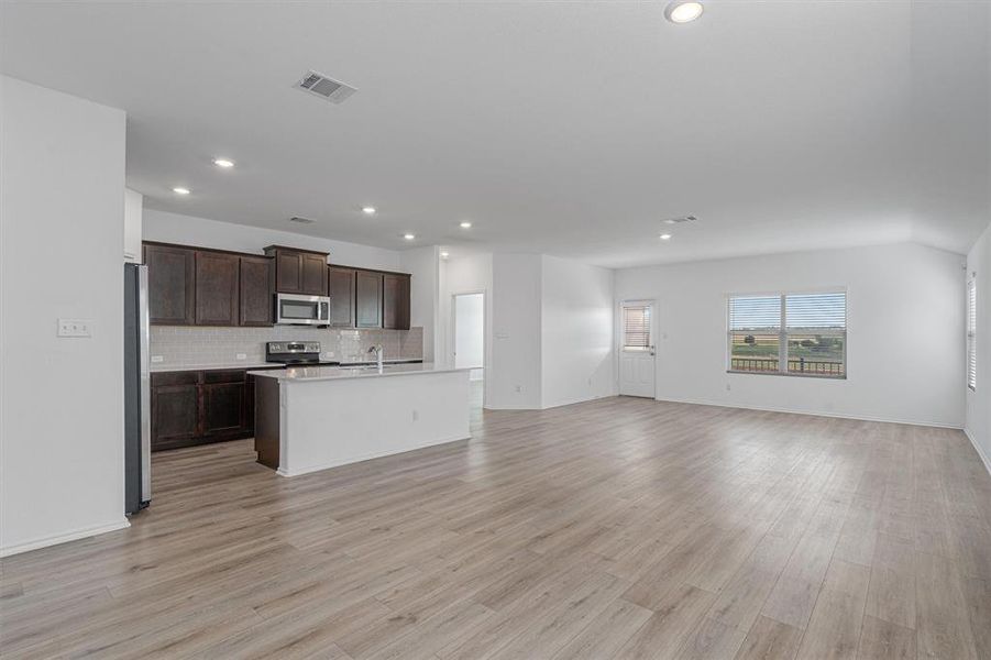 Kitchen open to family room