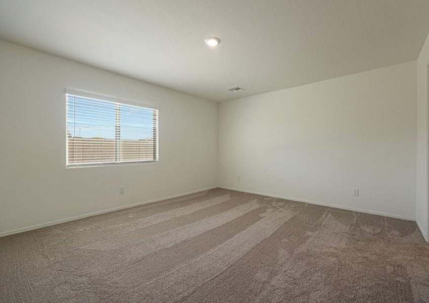 The master suite has a private master bath and large walk-in closet!