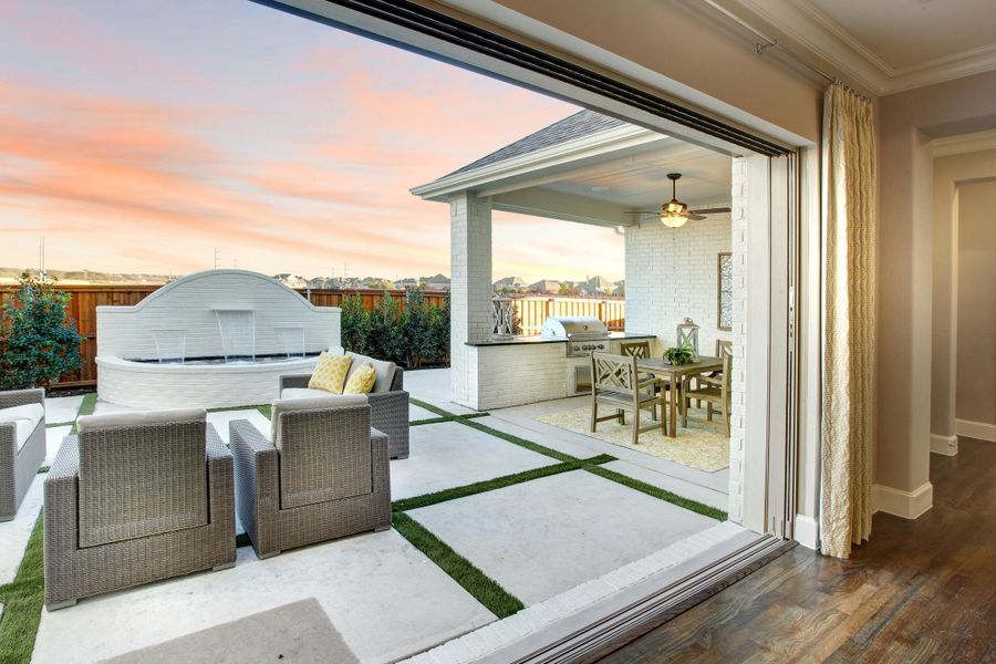 The Cambria II Outdoor Living Area