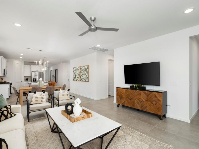 Living Room in the Jubilee Floorplan at Silva Farms