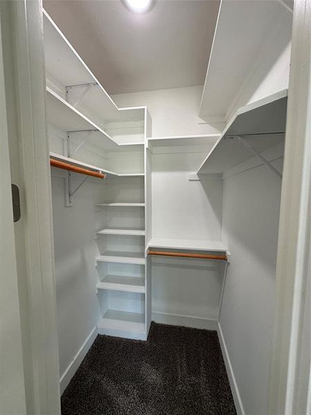 Smaller Master with attached bathroom and walk in closet