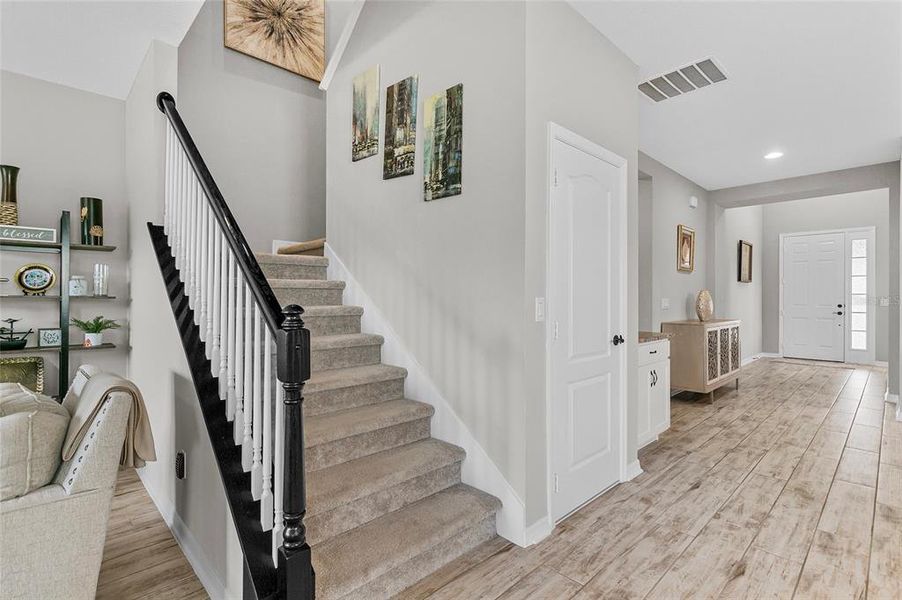 Stairway with Painted Spindles