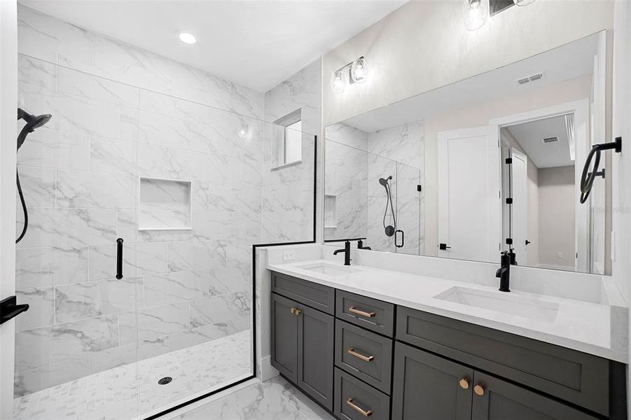 Master Bathroom with dual vanities