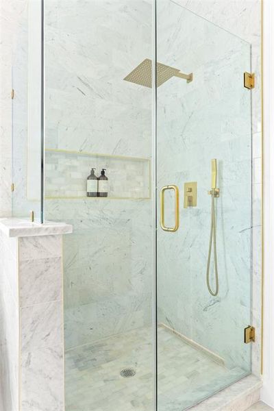 Bathroom featuring an enclosed shower