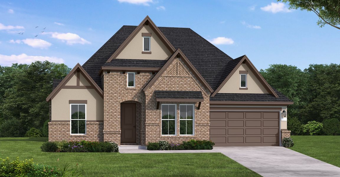 New construction Single-Family house Reagan (2387-HS-50), 9831 Vista Ridge Circle, Willis, TX 77318 - photo