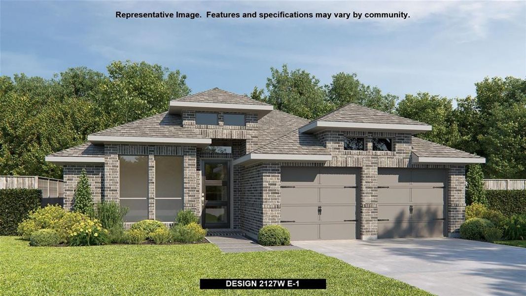 New construction Single-Family house Design 2127W, 1907 Olmsted Court, Katy, TX 77493 - photo