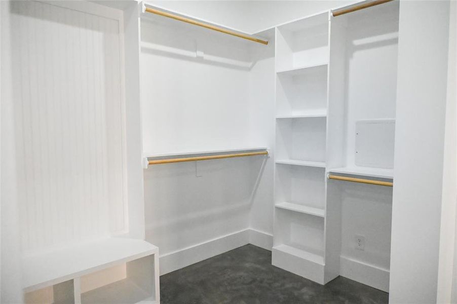 walk in closet in master