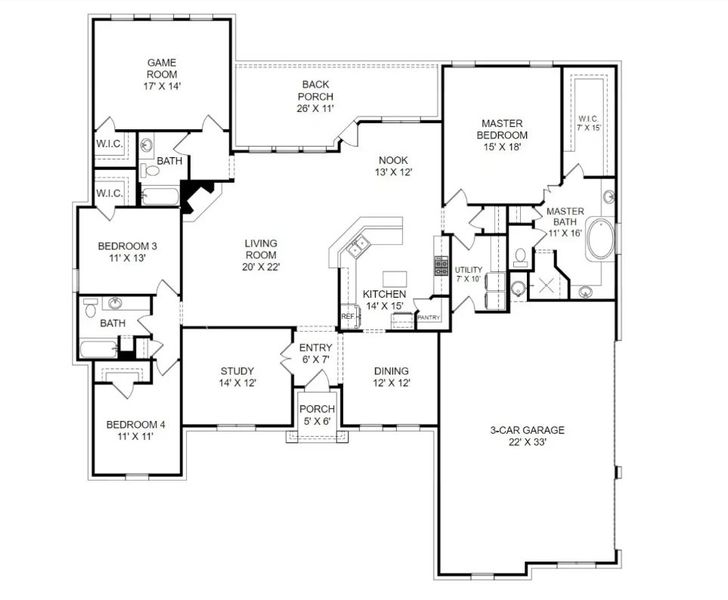 New construction Single-Family house Hampton, 2100 Clubhouse Drive, Granbury, TX 76048 - photo