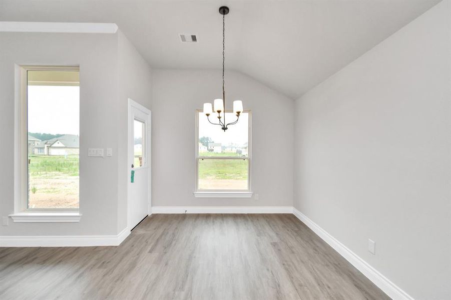 Beautiful vinyl plank floors with open concept design