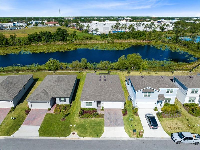 Aerial View + Pond