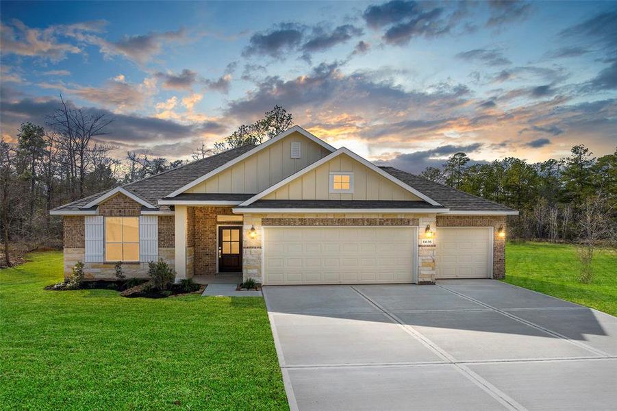 New construction Single-Family house 11732 Oakwood Ranch Drive, Willis, TX 77378 The Wetherby- photo