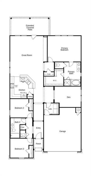 This floor plan features 3 bedrooms, 2 full baths, and over 2,000 square feet of living space