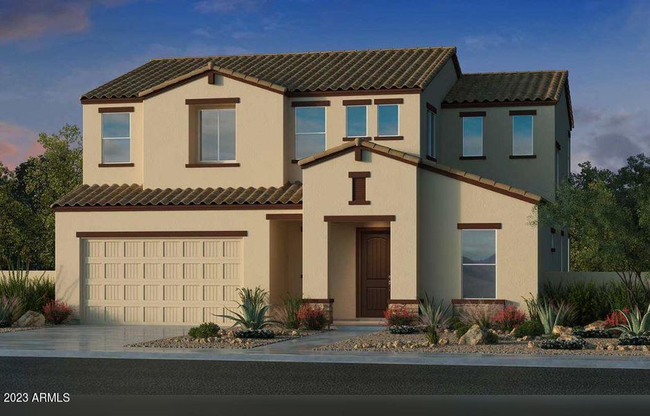 New construction Single-Family house 3842 E Fiesta Flower Lane, San Tan Valley, AZ 85140 Lowell- photo