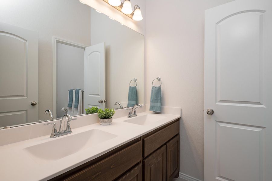 Bathroom 2 | Concept 2186 at Summer Crest in Fort Worth, TX by Landsea Homes