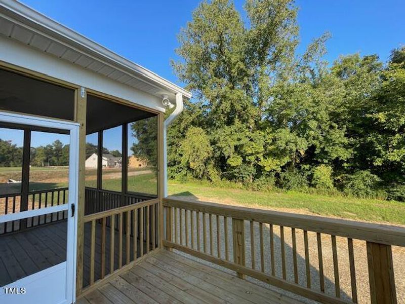 12' X 14' DECK OVERLOOKING WOODS