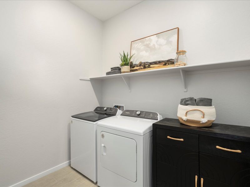 Laundry Room in the Lennon Floorplan at Abel Ranch