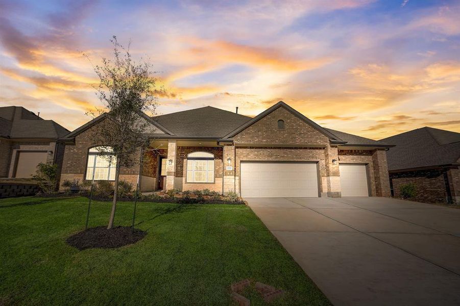 New construction Single-Family house 12924 French Quarter Drive, Willis, TX 77318 Sagewood A w/Stone and Study- photo