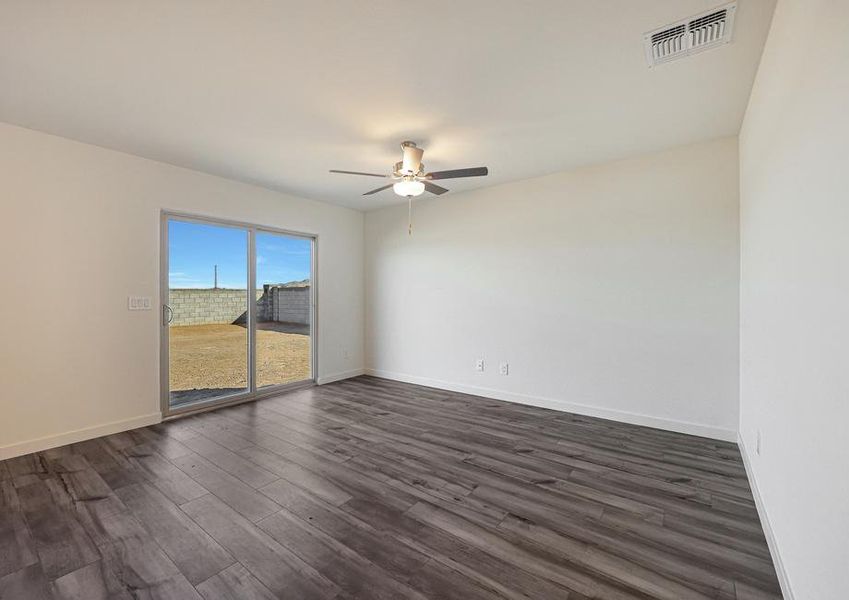 This family room opens to backyard patio.