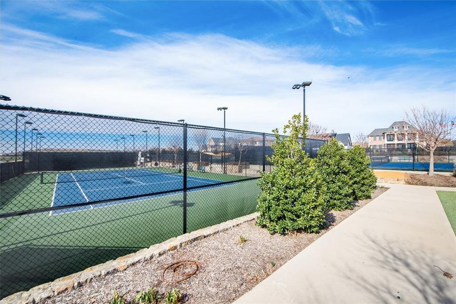 View of tennis court