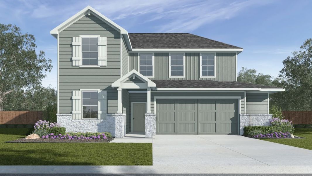 New construction Single-Family house 120 Corral Cove, Kyle, TX 78640 The Mitchell II- photo
