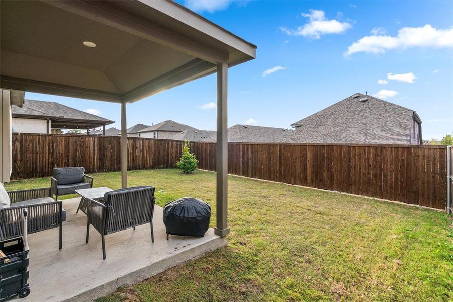 View of yard featuring a patio area