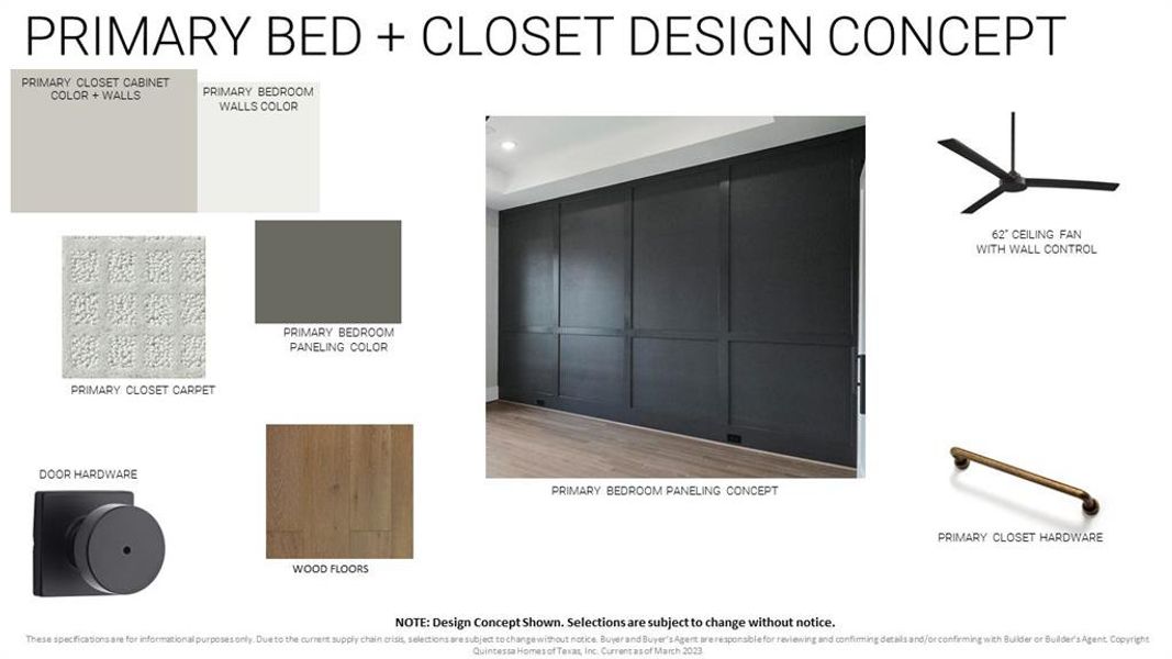 Primary Bedroom and Closet Design Concept