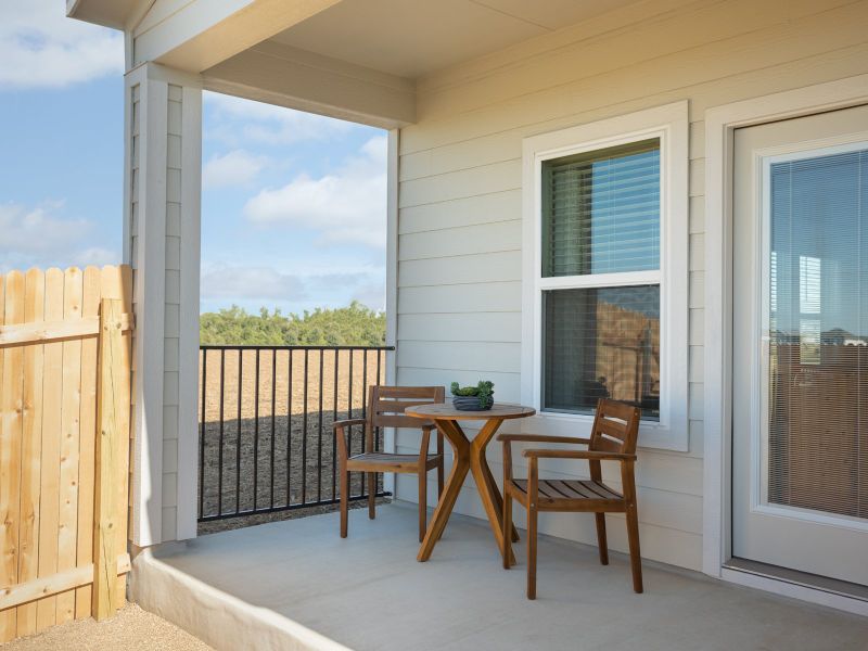 Enjoy time outside on the covered outdoor patio.