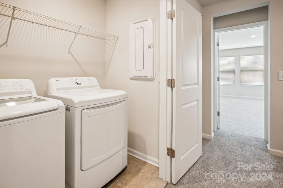 Laundry room with washer and dryer