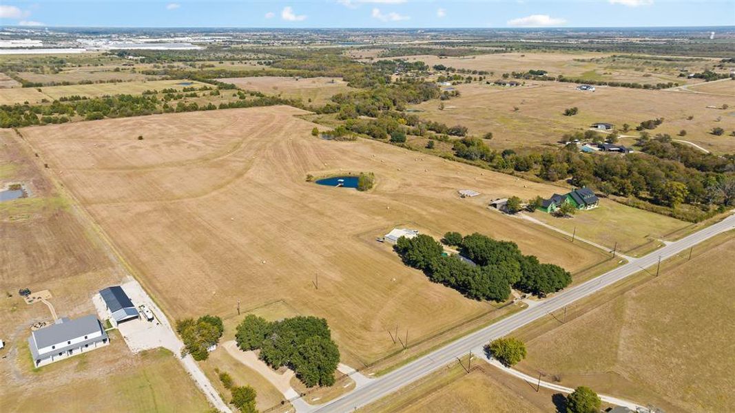 Aerial view featuring a rural view