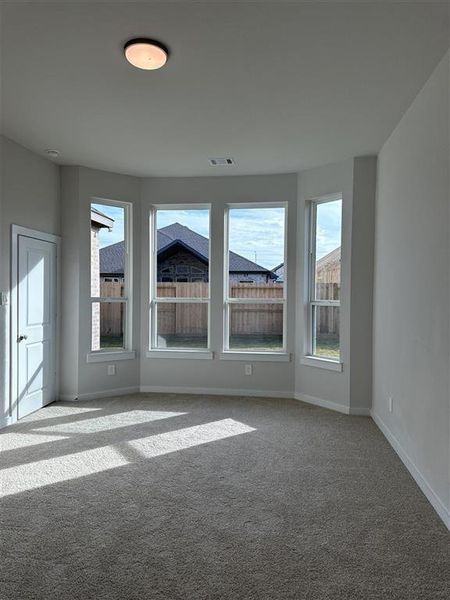 Primary bedroom with a bay window!