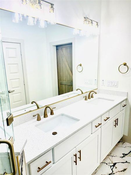 Bathroom featuring vanity