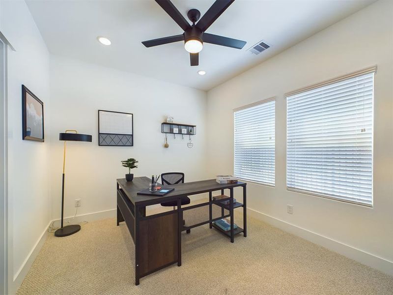 Third bedroom! Photos from another community by the same builder, FINISHES & COLORS MAY VARY! Ceiling fans are not included!