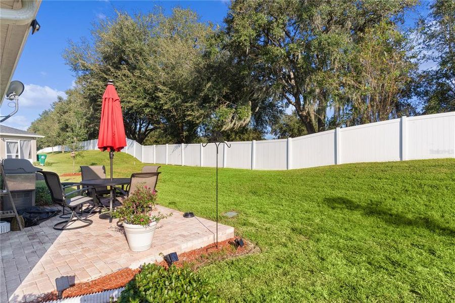 Privacy Fence in the Backyard.