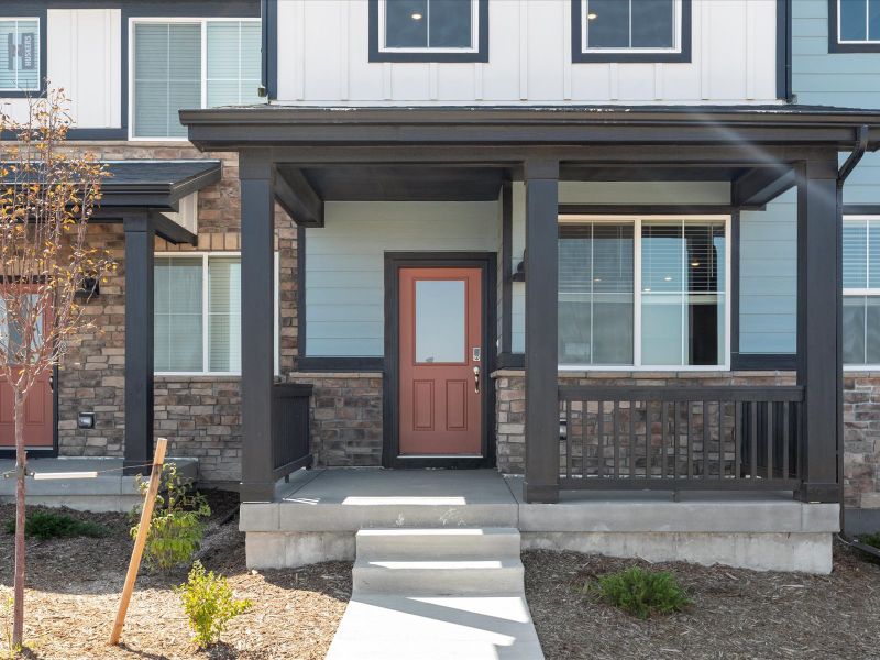 The Woodland floorplan exterior image taken at a Meritage Homes community in Aurora, CO.