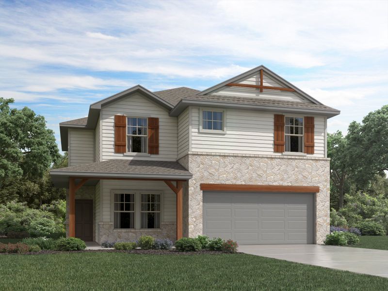 New construction Single-Family house The Channing (850), 102 Short Toed Swoop, Cedar Creek, TX 78612 - photo