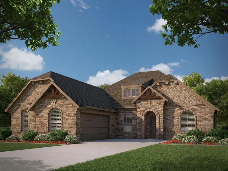 Elevation C | Concept 2404 at Abe's Landing in Granbury, TX by Landsea Homes