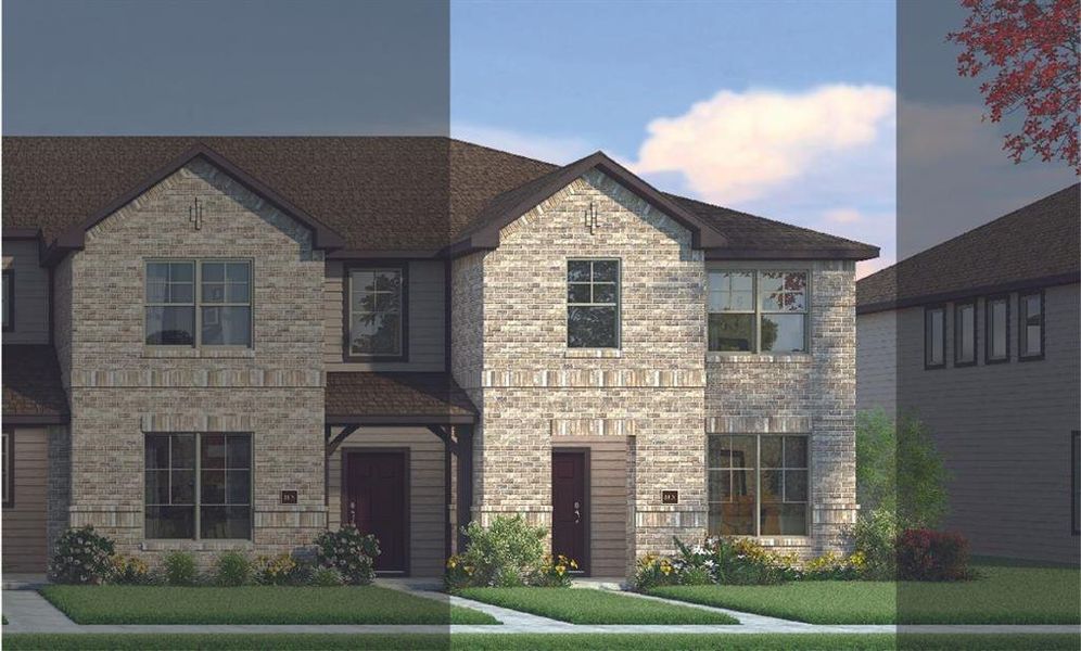 Houston with Elevation 5B Brick Exterior 2023 Townhomes