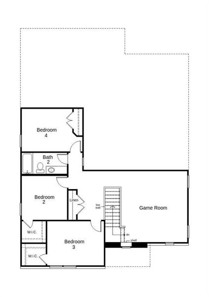 This plan features 4 bedrooms, 2 baths, 1 half bath, attached 2 car garage with over 2,500 square foot of living space.