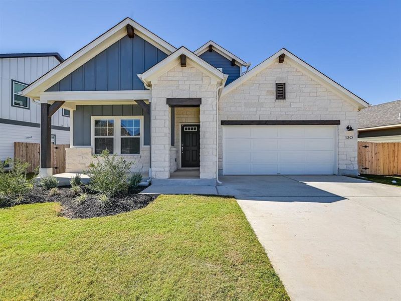 New construction Single-Family house 120 Stellers Swoop, Cedar Creek, TX 78612 The Pearl (452)- photo