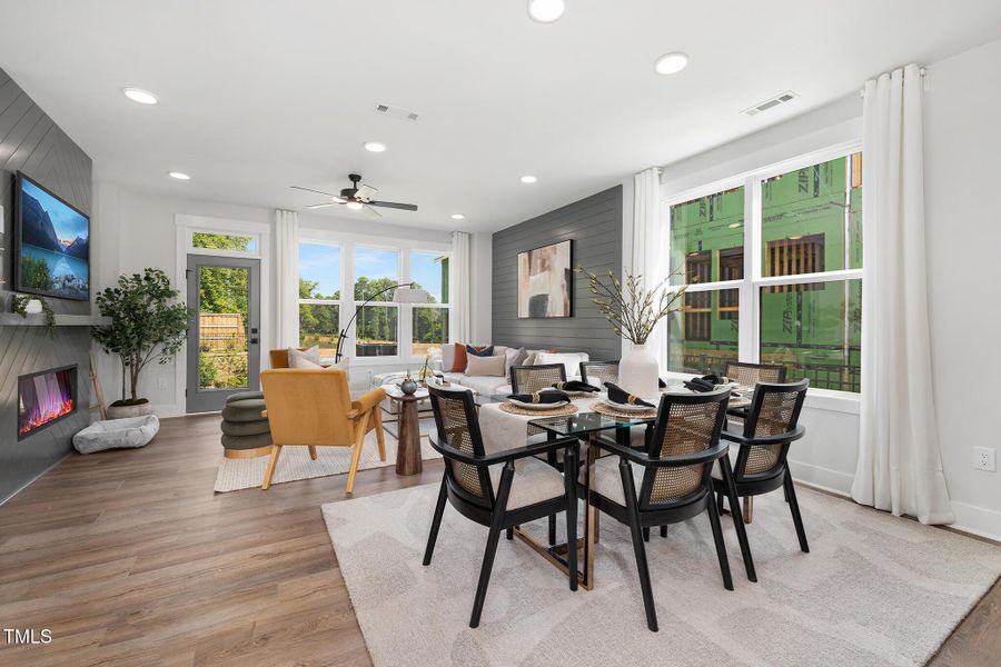 Dining Area and Family Room