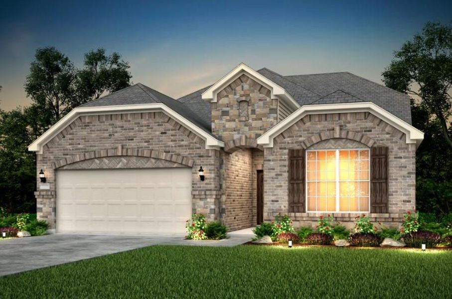 Pulte Homes, Mooreville elevation D, rendering