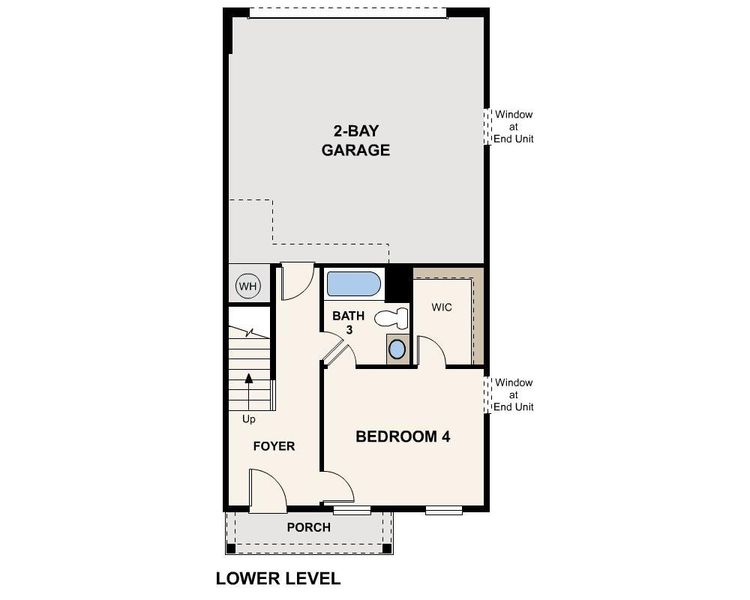 1st Floor - 424 Heated Square Feet - 1 Bedroom, 1 Bathroom