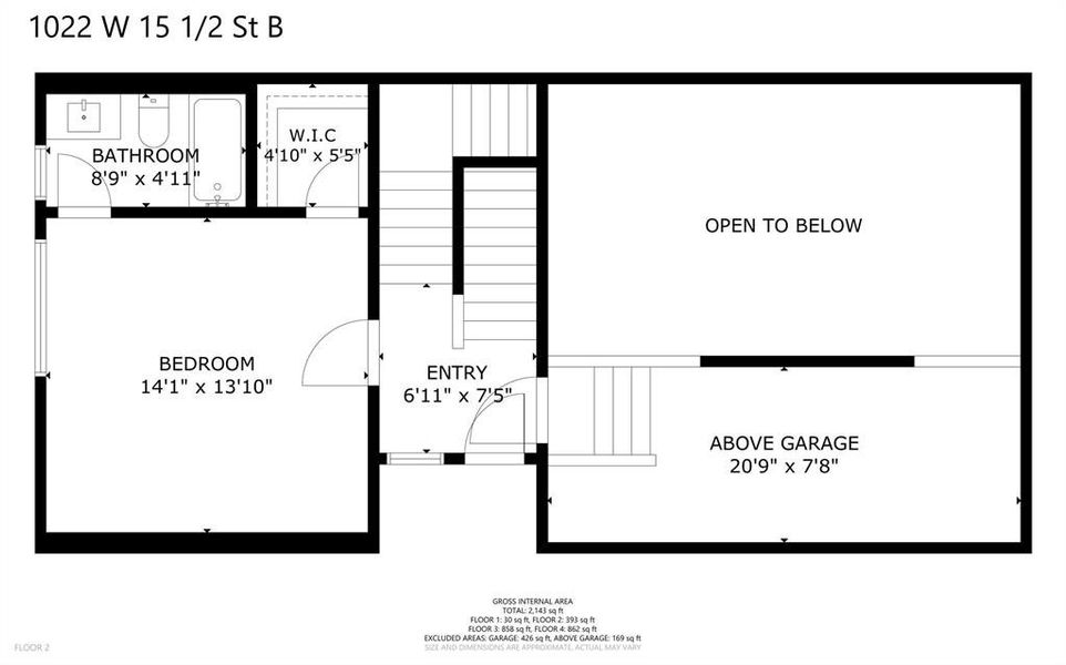 2nd Floor Bedroom or Office Space to the left of the entry. Entry to above the garage Tesla power-walls.