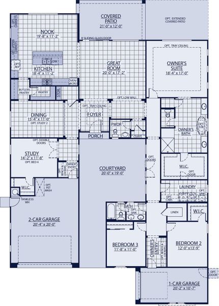 floor plan Lyra at Harmony at Montecito in Estrella by William Ryan Homes Phoenix