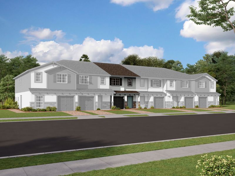 New construction Townhouse house Santa Rosa, 243 Cape Honeysuckle Place, Sanford, FL 32771 - photo