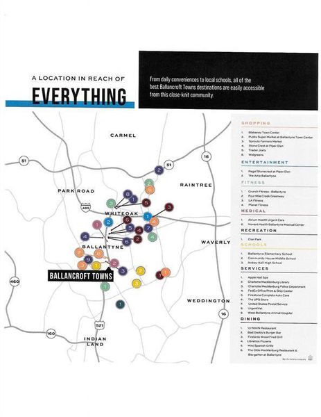 Ballantyne Area Map