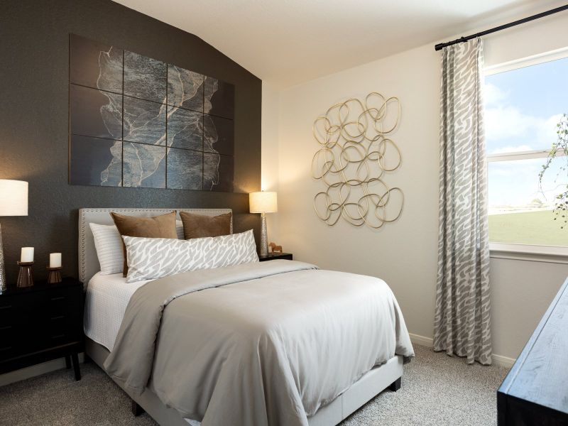 Secondary bedrooms are a great size for the kids or guests.