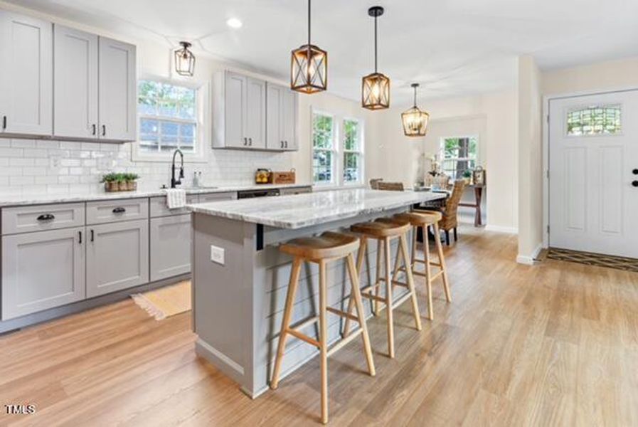 Angle of Kitchen Island