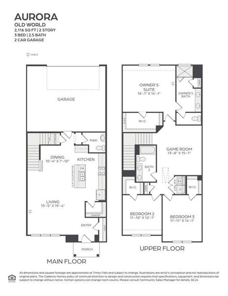 With an open and flowing main level and spacious private areas upstairs, our Aurora floor plan was designed with today's active family lifestyle in mind!