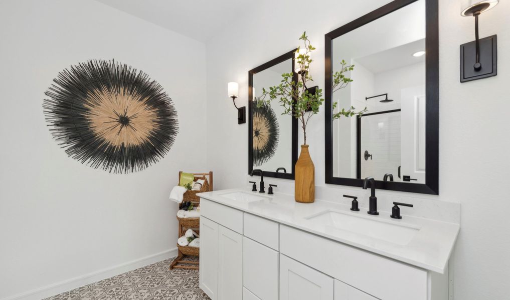 Spacious primary bath shower